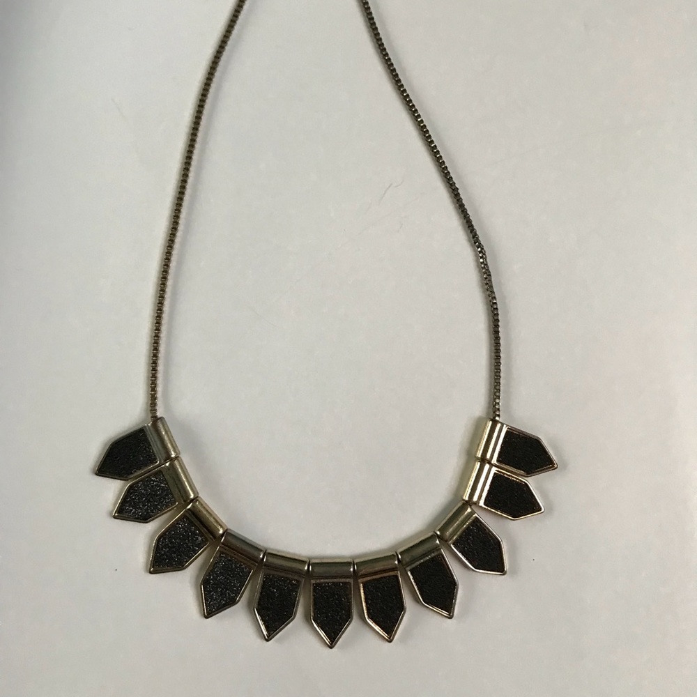 Black glittered necklace